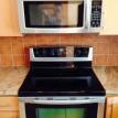 Kitchen Glass Top Range and Over Counter Microwave